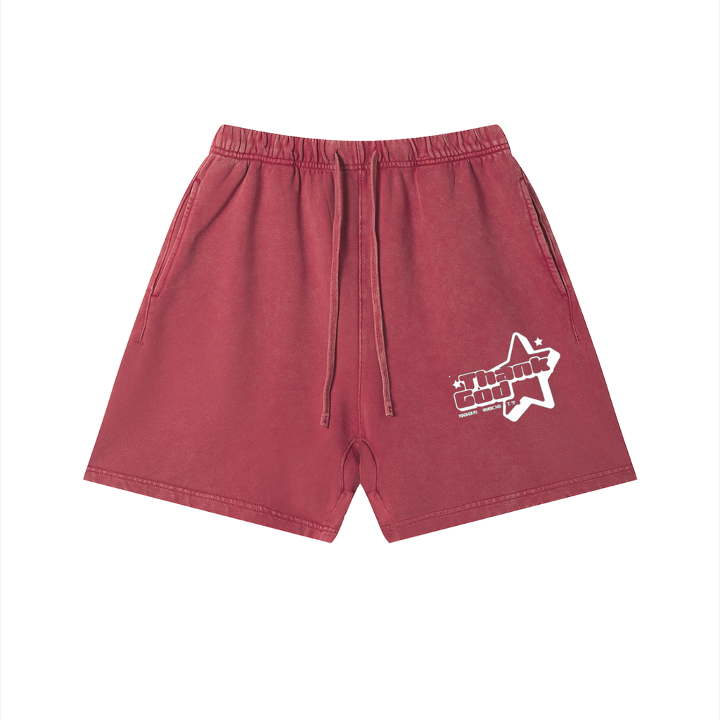 Unisex Thank God* logo Cotton Shorts