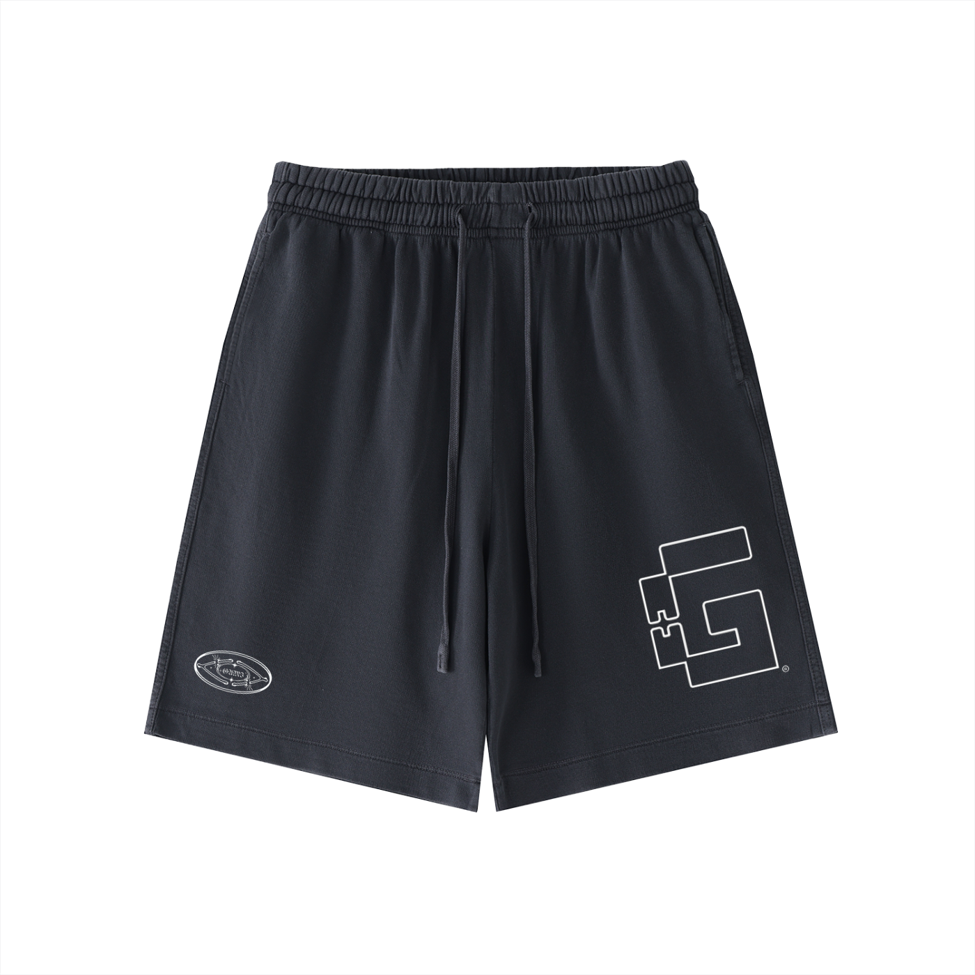 “Tri‑Stamp” Vintage Wash Sweatshorts