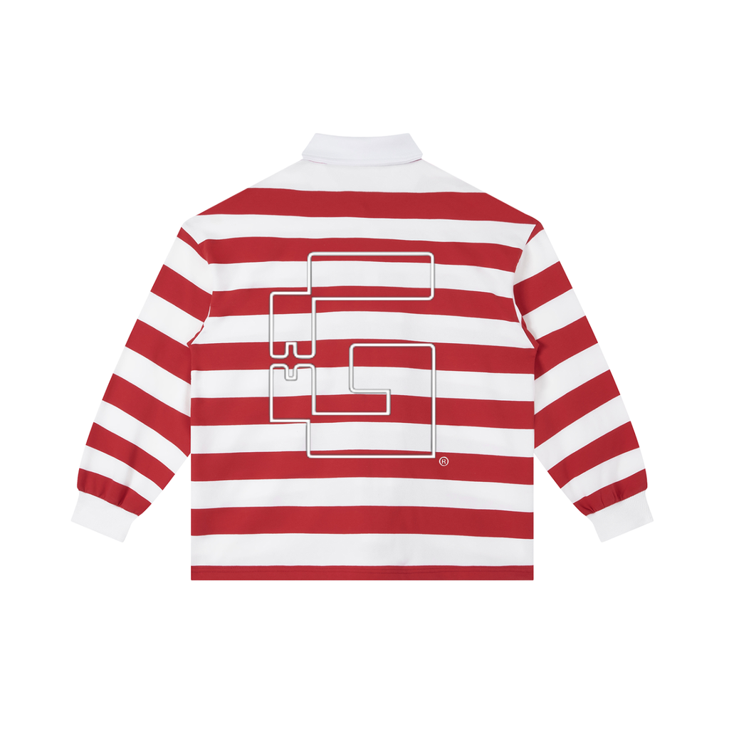 Red White Stripe Polo Shirt