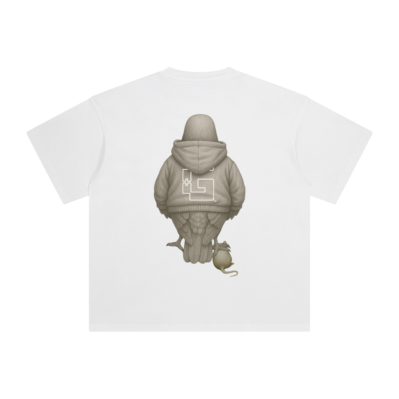 Enzyme‑Washed T‑Shirt — Big City Balance Pigeon Graphic Edition