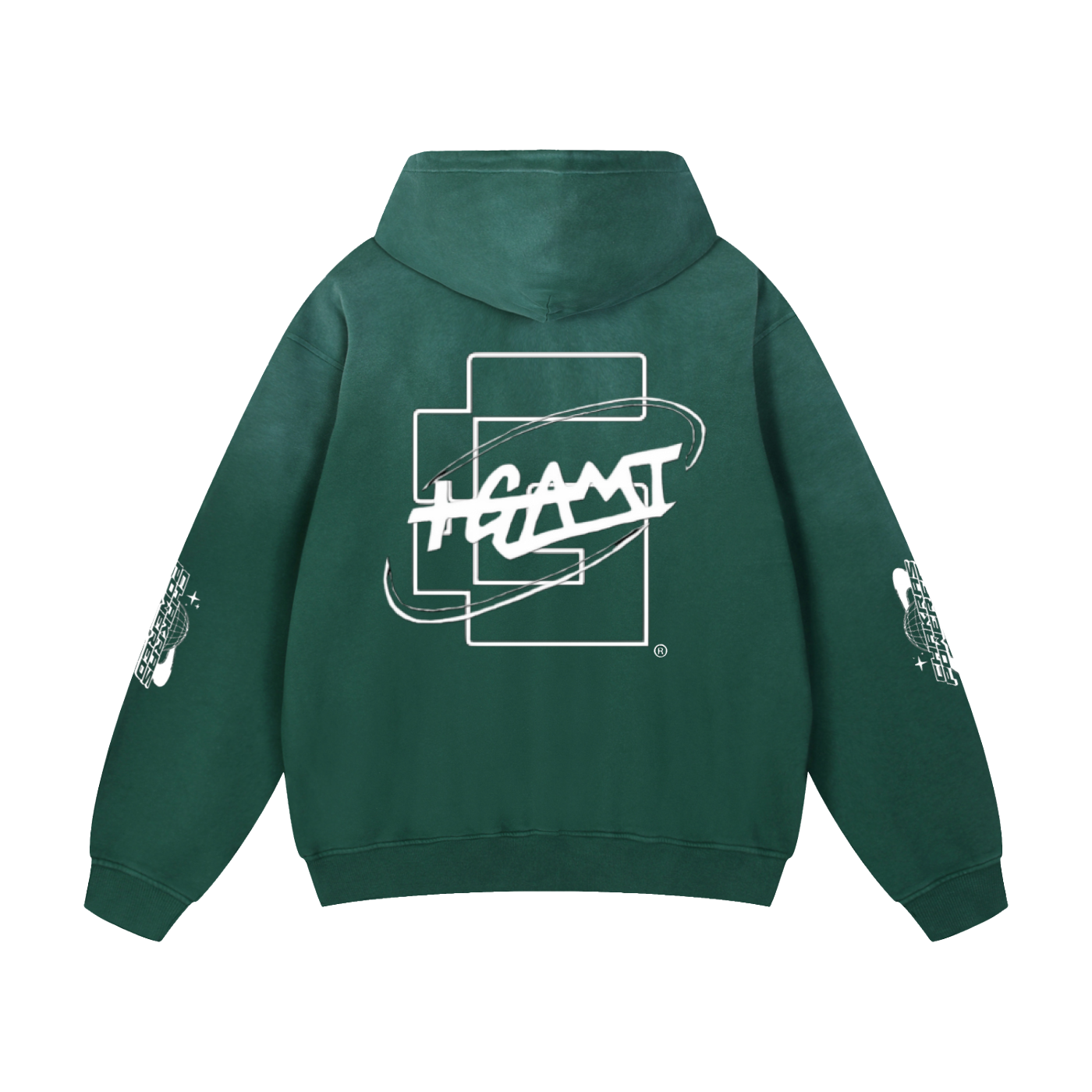 Heavyweight Sunfade Oversized Hoodie — Thank God* + +G Swoop + Chakras Powered Edition