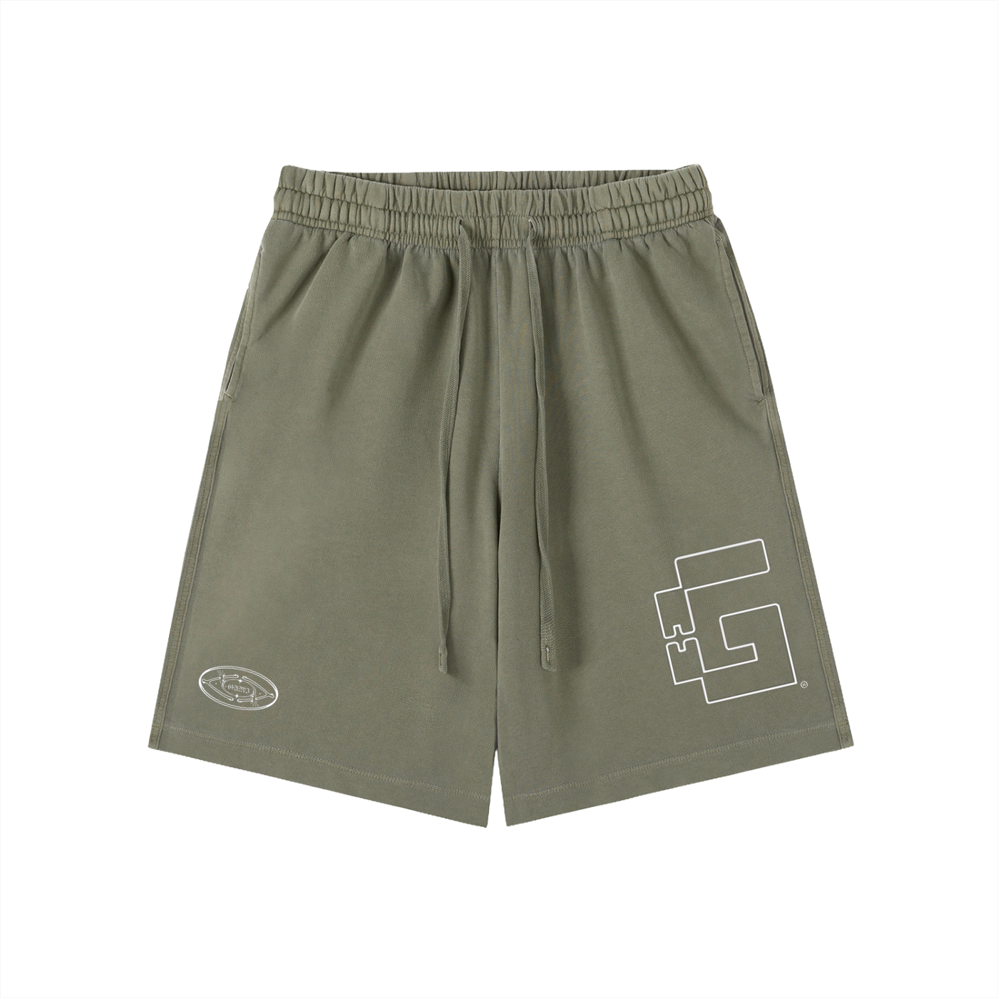 “Tri‑Stamp” Vintage Wash Sweatshorts