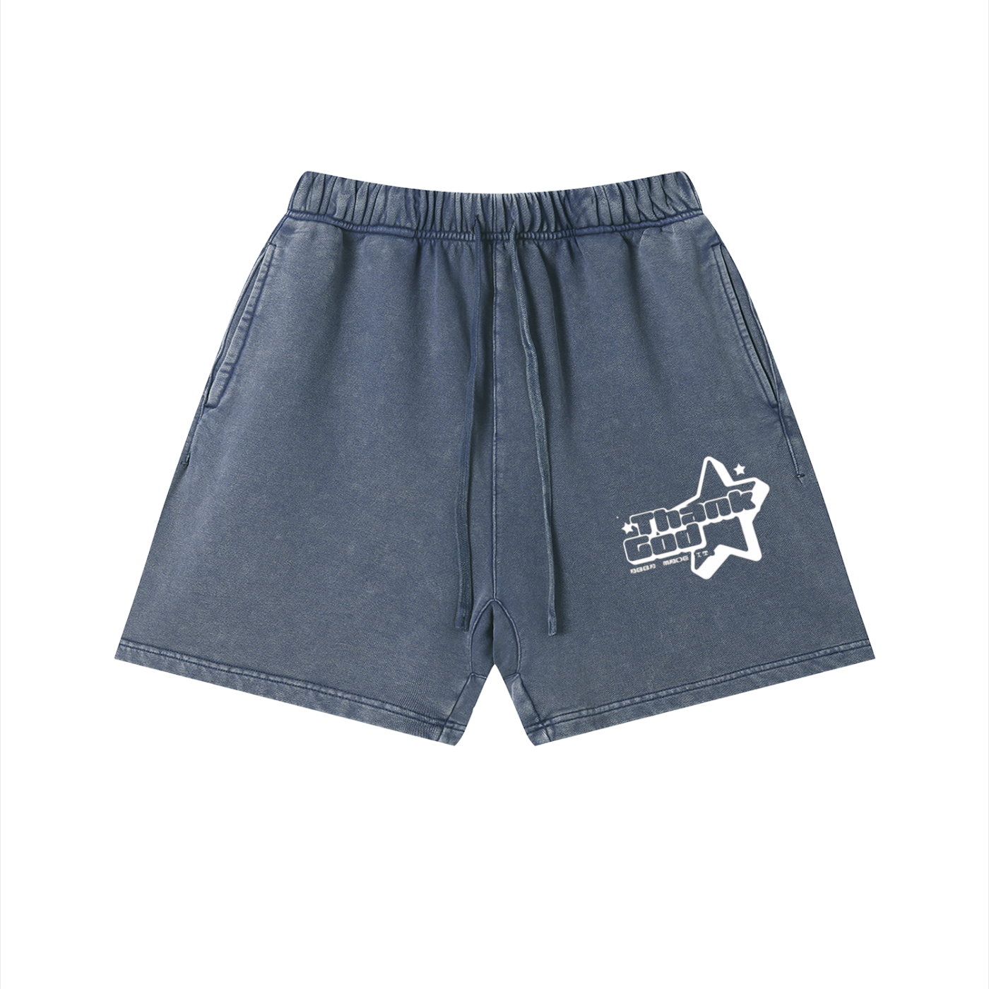 Unisex Thank God* logo Cotton Shorts