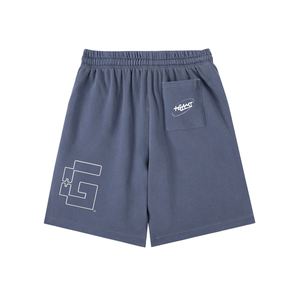 “Tri‑Stamp” Vintage Wash Sweatshorts