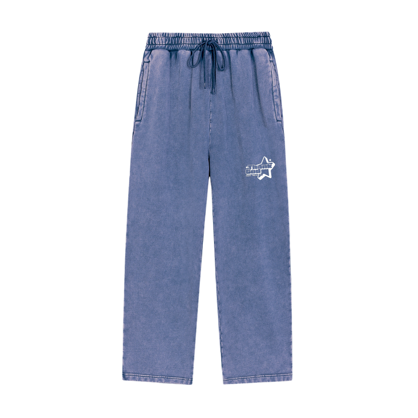 Snow‑Wash Heavyweight Sweatpants — Thank God* + +G Edition