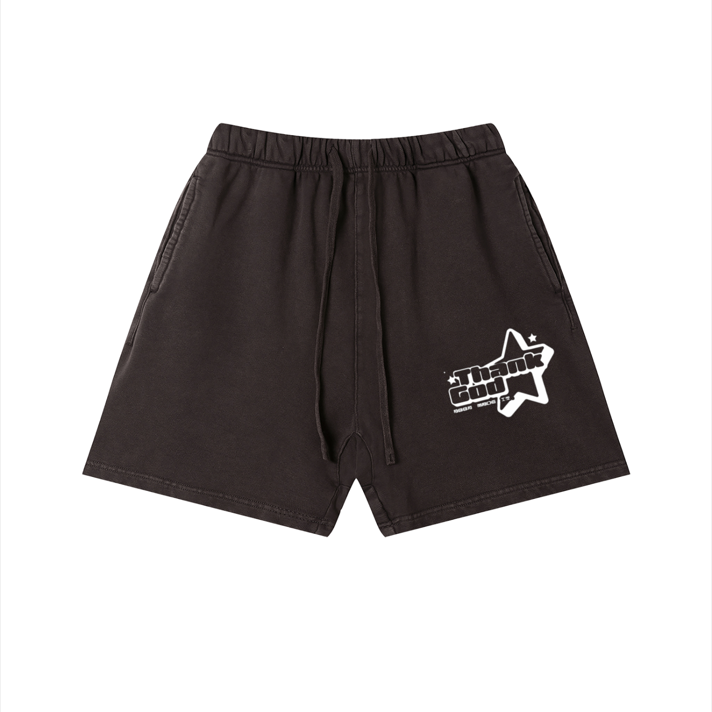 Unisex Thank God* logo Cotton Shorts