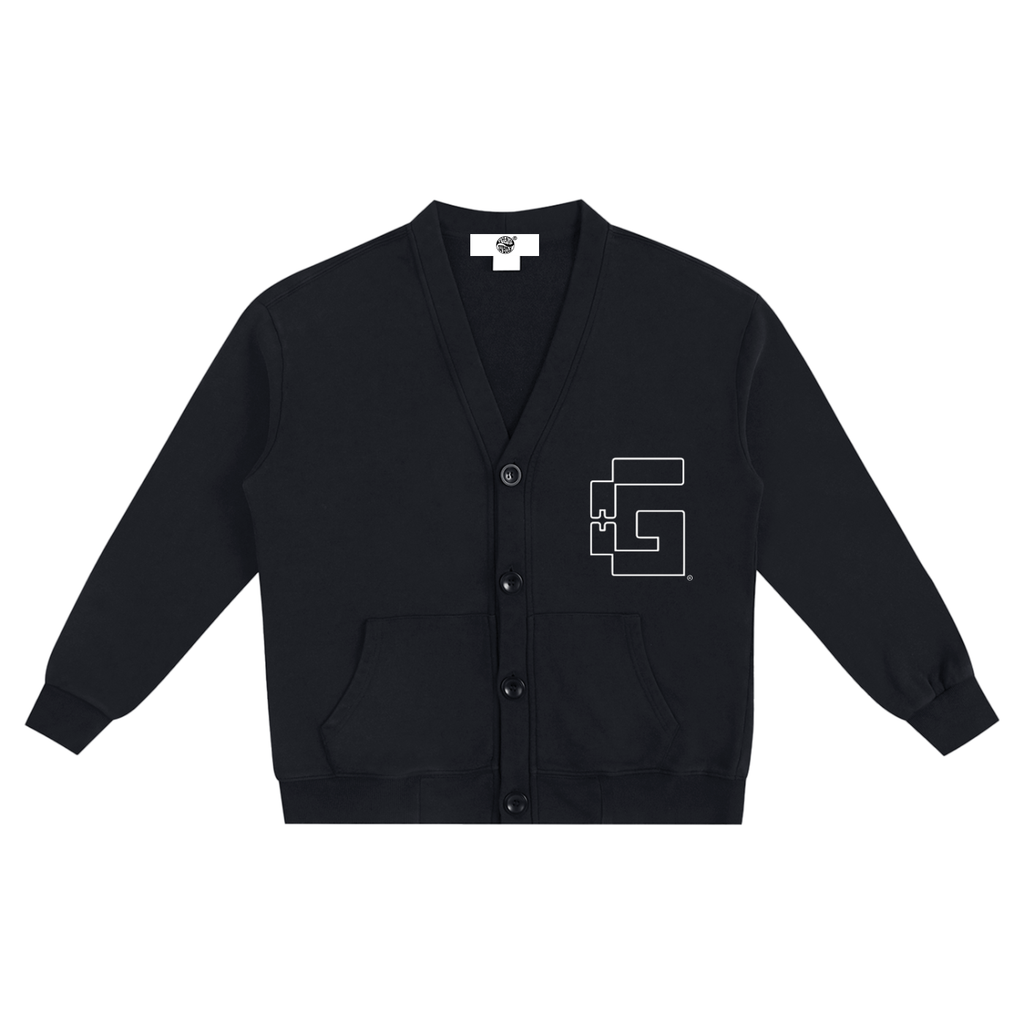 Snow‑Washed Sweat Cardigan — +G + 3G² Edition