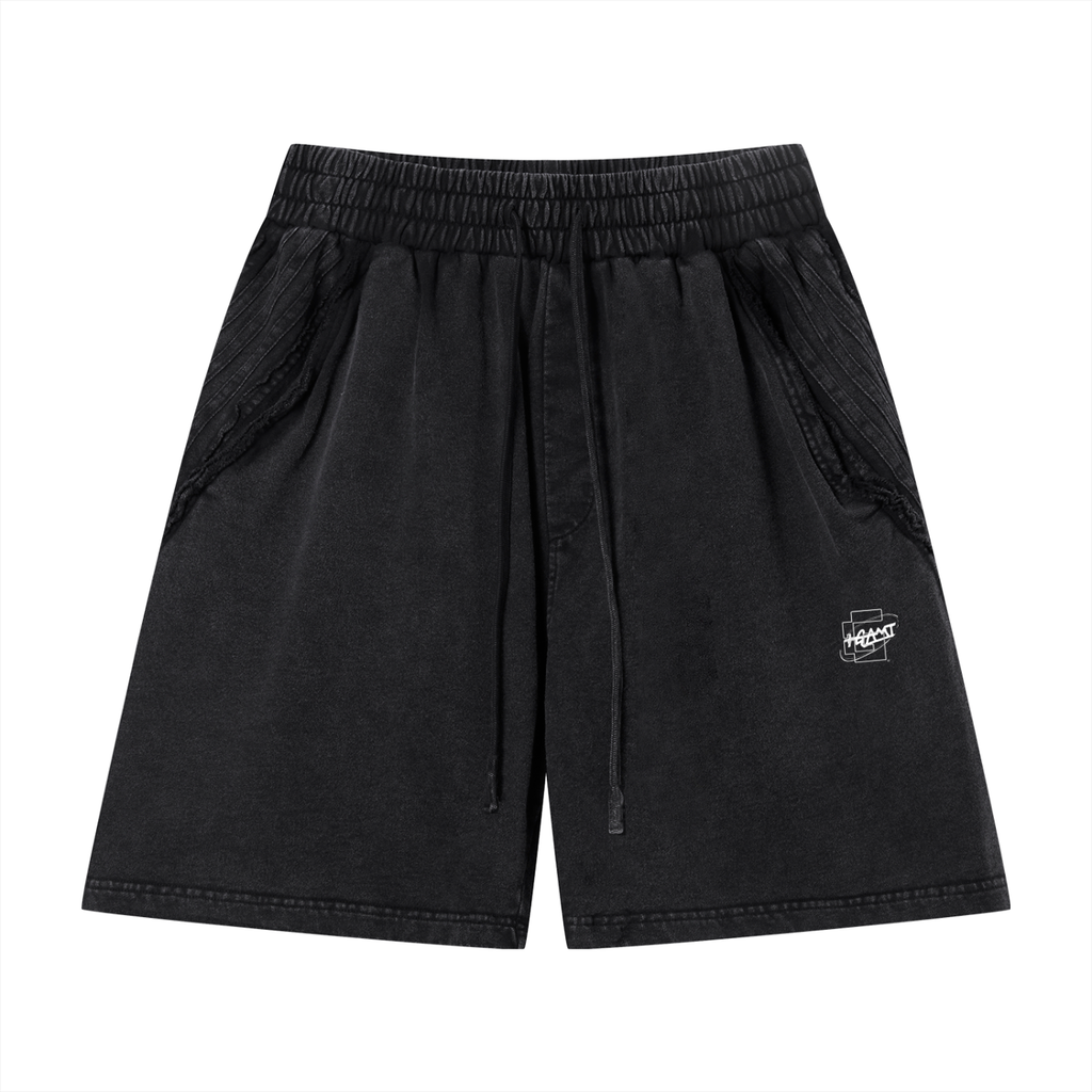 +G Swoop logo Raw Edge Shorts