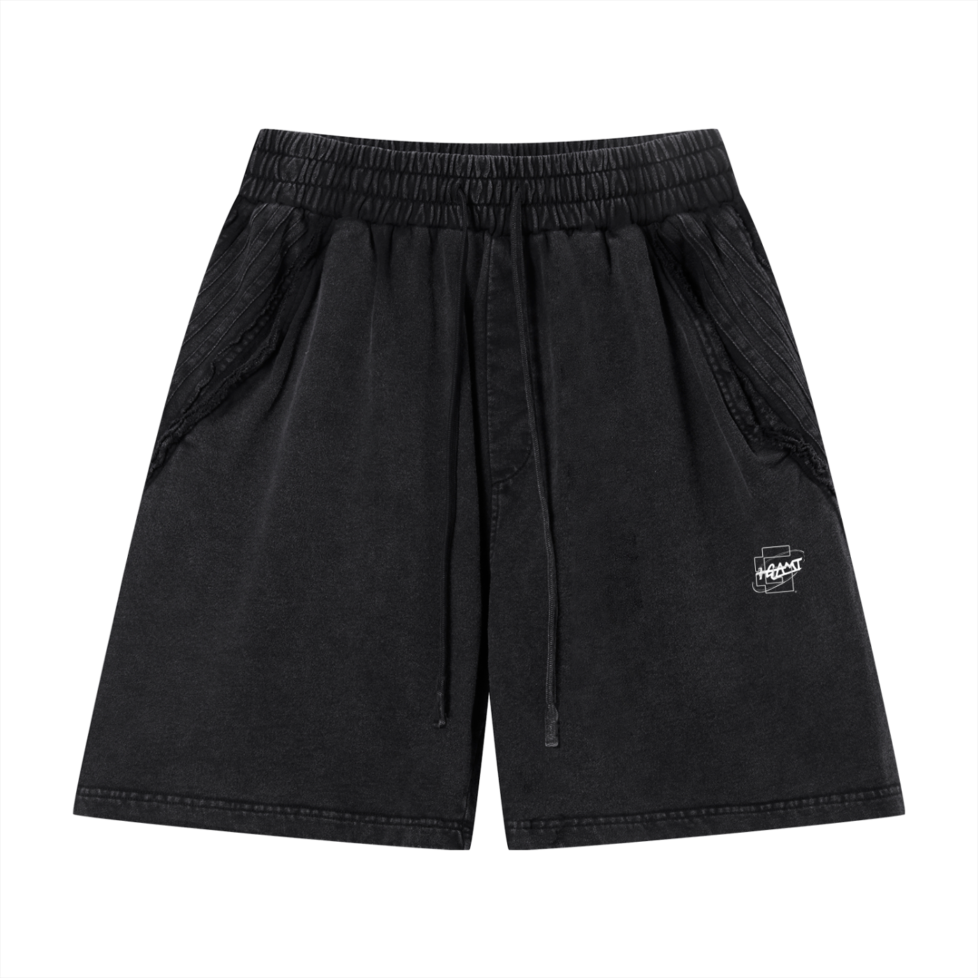 +G Swoop logo Raw Edge Shorts