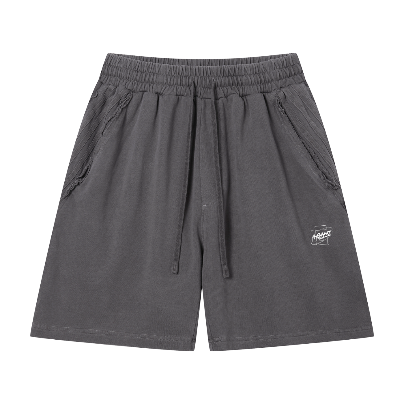 +G Swoop logo Raw Edge Shorts