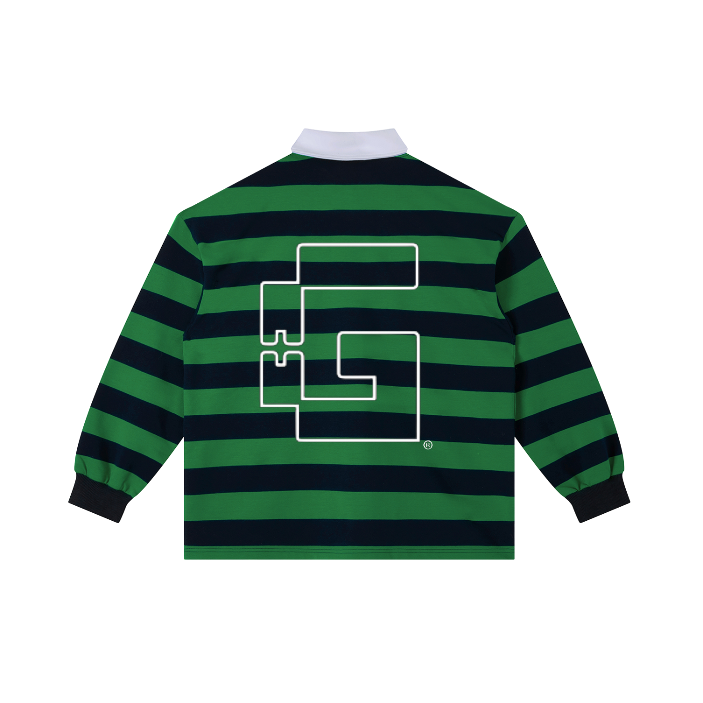Green Navy Stripe Polo Shirt