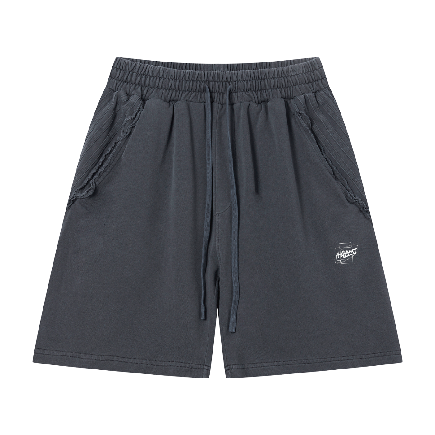 +G Swoop logo Raw Edge Shorts