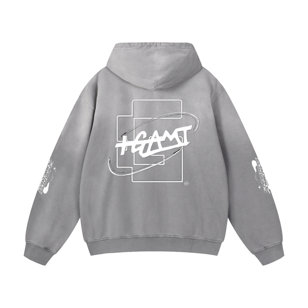 Heavyweight Sunfade Oversized Hoodie — Thank God* + +G Swoop + Chakras Powered Edition