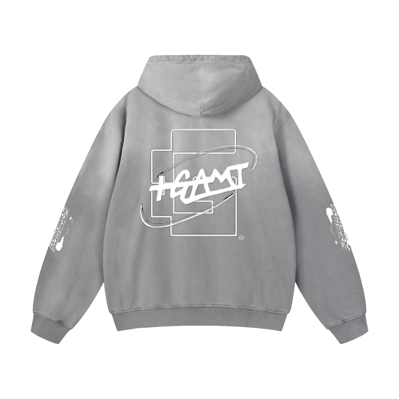 Heavyweight Sunfade Oversized Hoodie — Thank God* + +G Swoop + Chakras Powered Edition