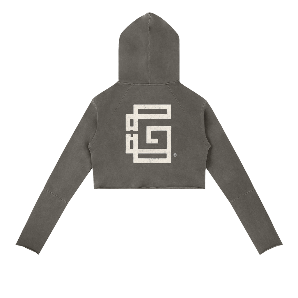 Vintage Washed Raw Edge Hoodie — High Road Glitch Identity Edition