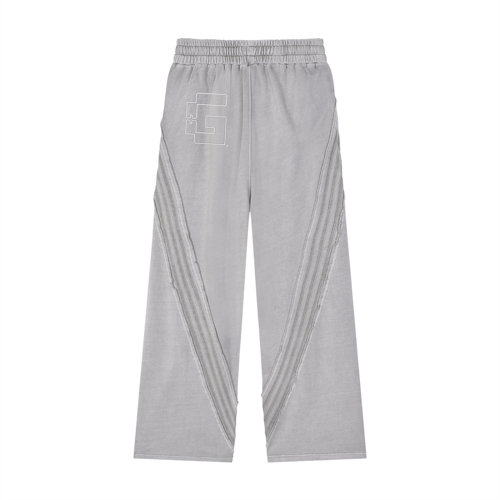 Snow‑Washed Raw‑Edge Sweatpants — Broken Wishbones XX27 +G Edition
