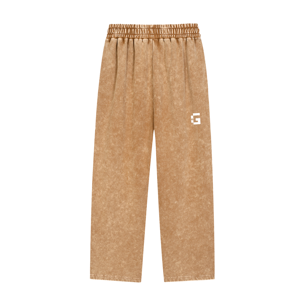 Snow‑Wash Heavyweight Sweatpants — Thank God* + +G Edition