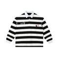 White Black Stripe Polo Shirt