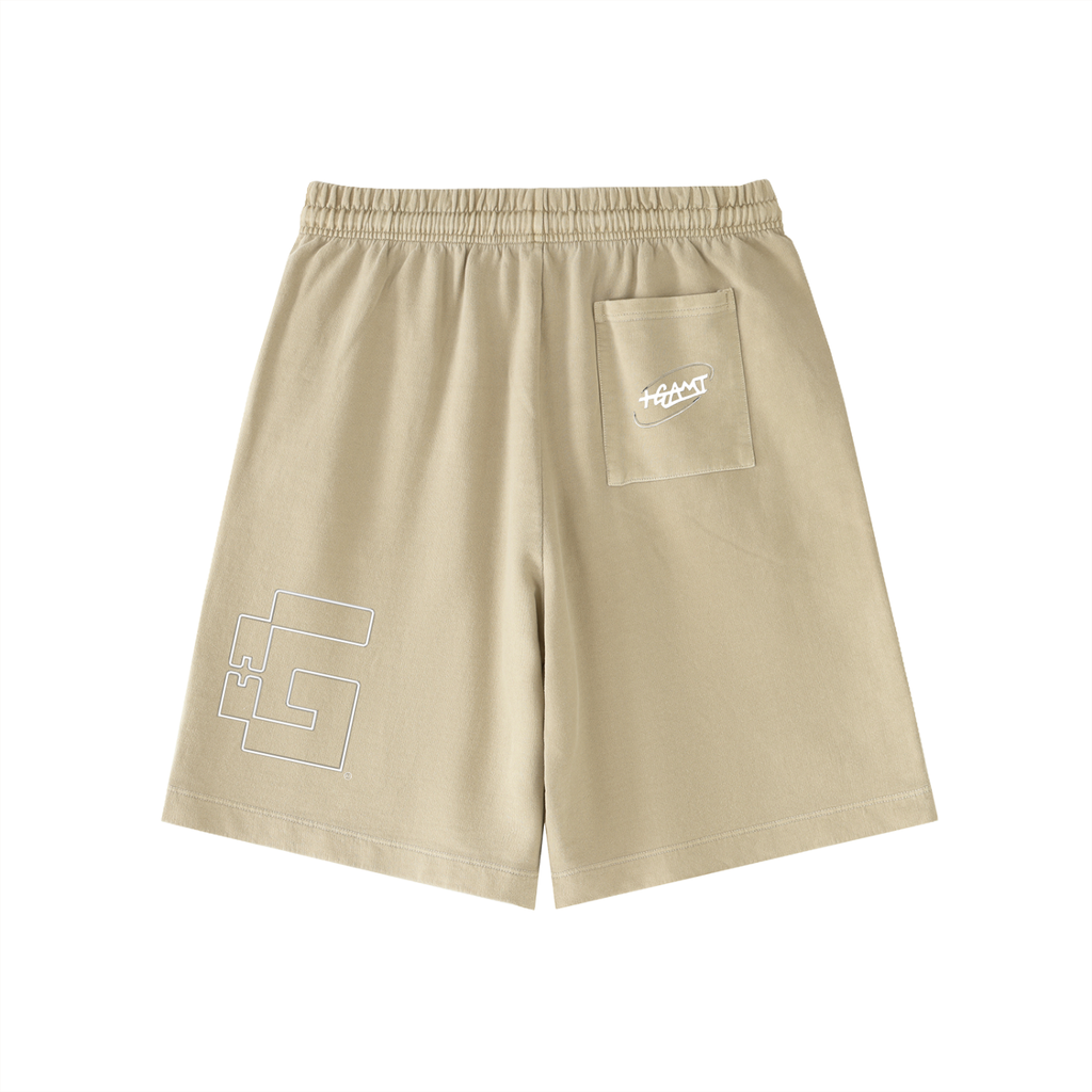 “Tri‑Stamp” Vintage Wash Sweatshorts
