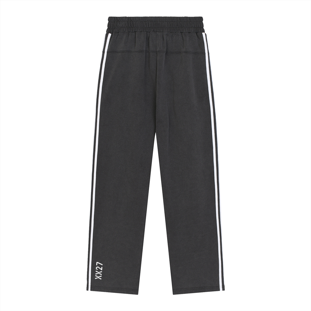 Snow‑Washed Contrast Tape Sweatpants — +G + XX Timestamp Edition