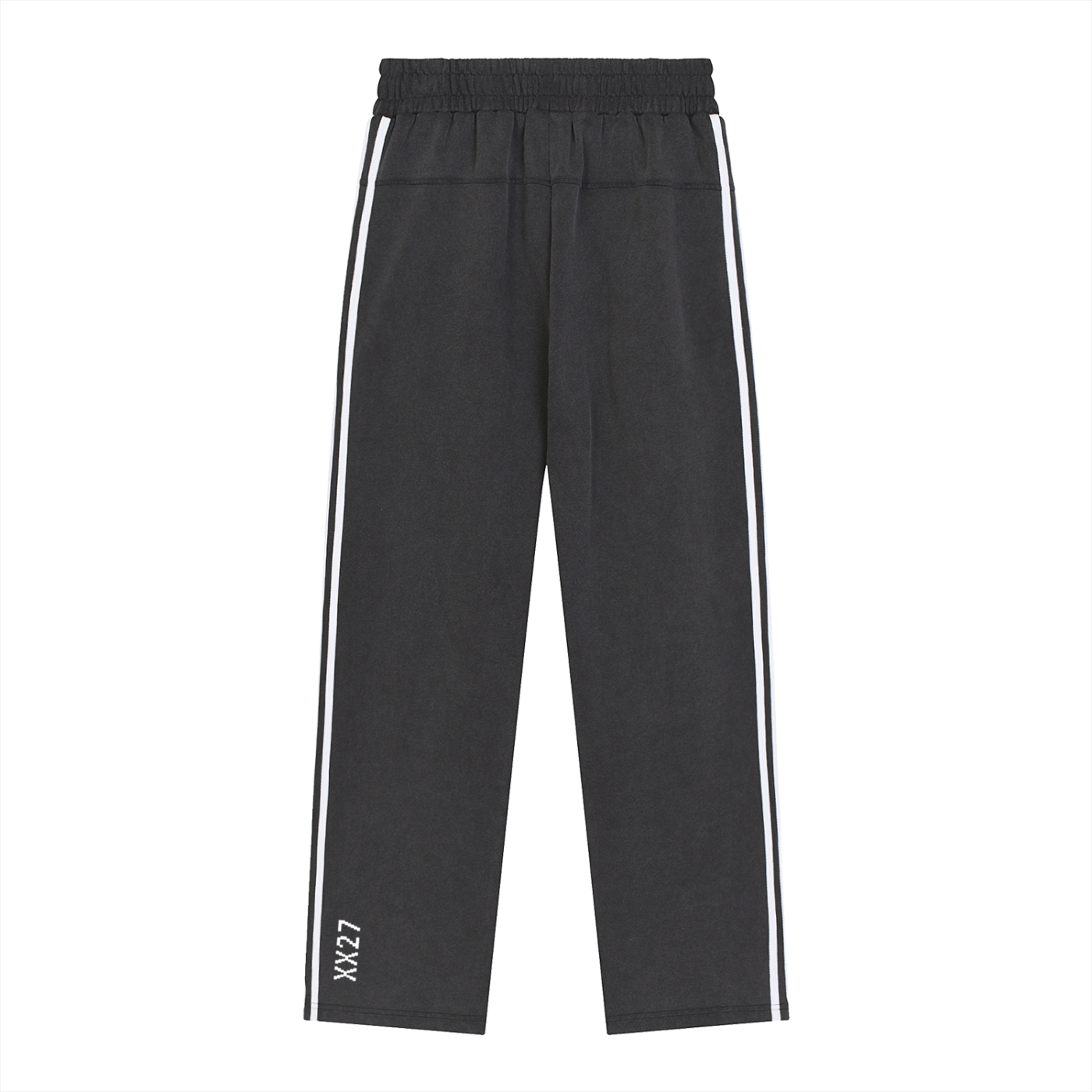 Snow‑Washed Contrast Tape Sweatpants — +G + XX Timestamp Edition