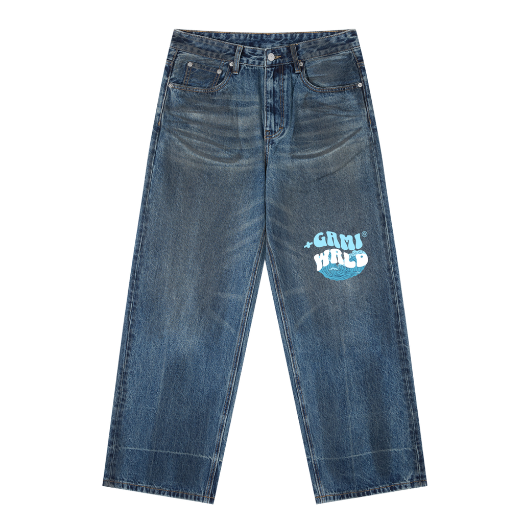 Vintage Wash Baggy Denims — +GAMI® Wrld Wave Edition