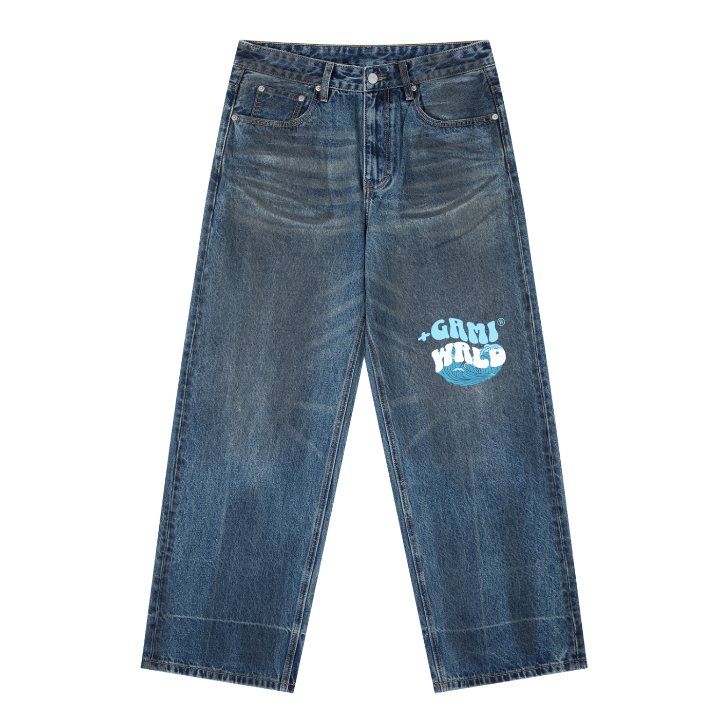 Vintage Wash Baggy Denims — +GAMI® Wrld Wave Edition