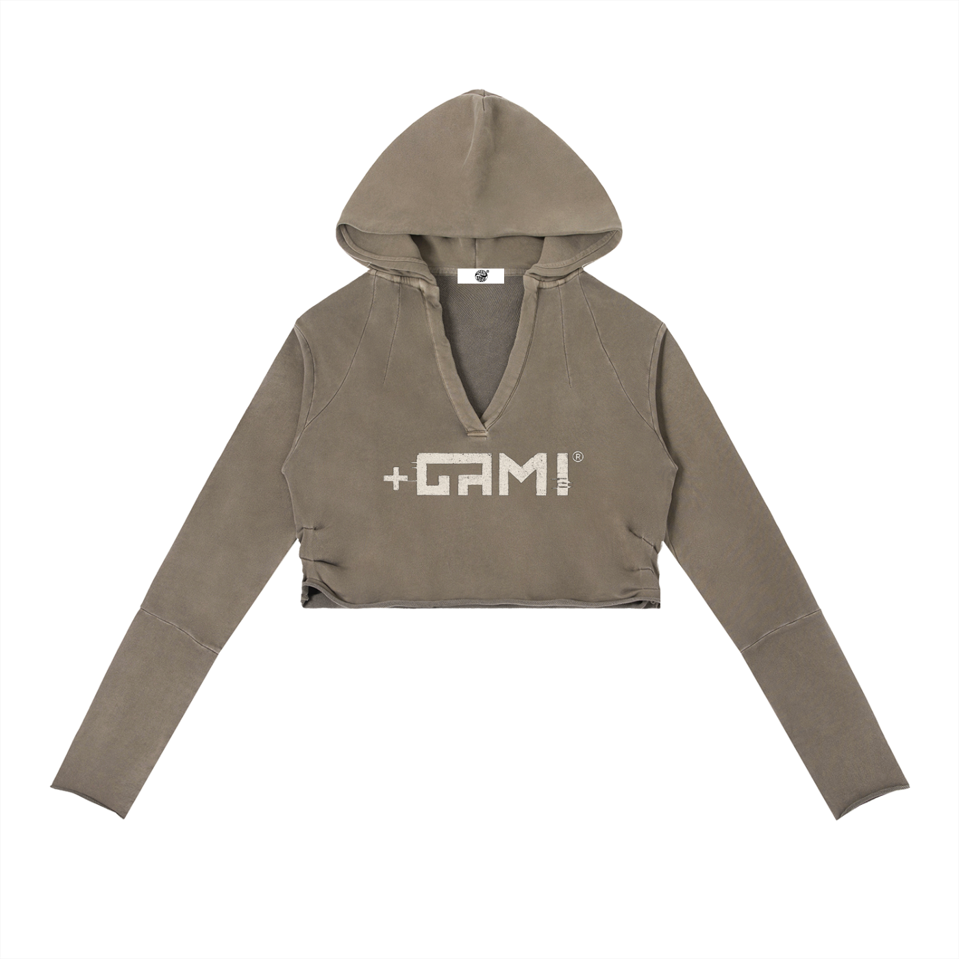 Vintage Washed Raw Edge Hoodie — High Road Glitch Identity Edition