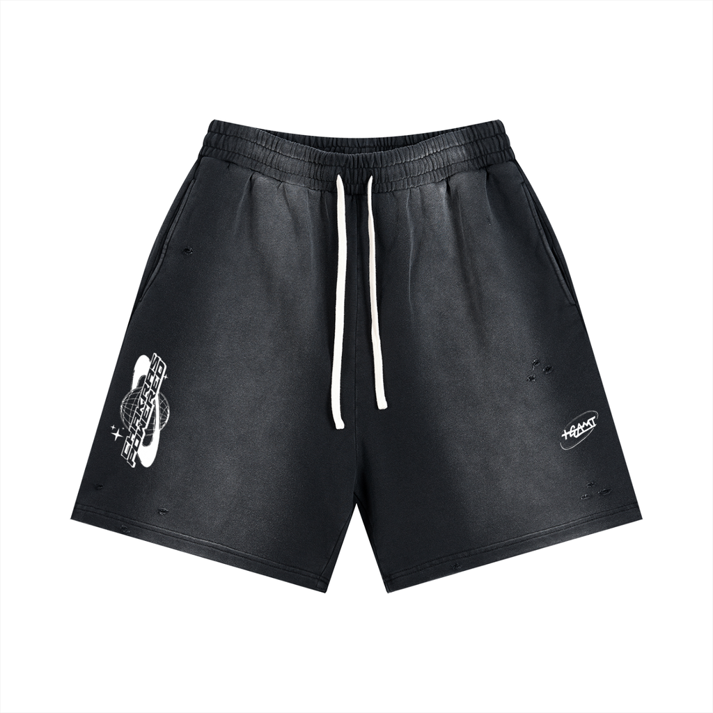 Sun Fade Distressed Shorts