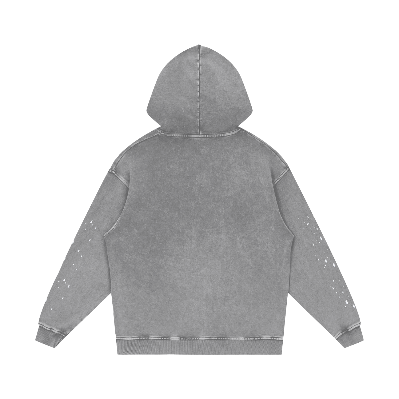 Snow‑Washed Loose Cotton Hoodie — Thank God* Edition