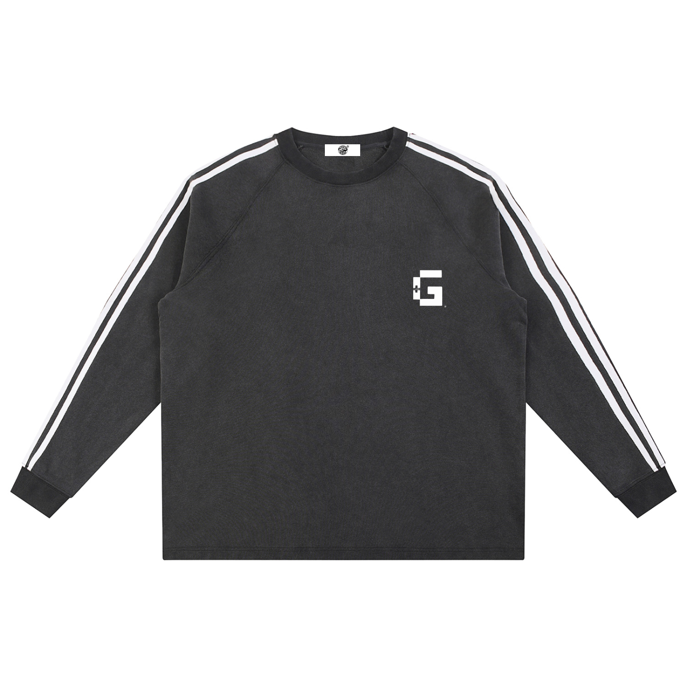 Snow‑Washed Contrast Tape Sweatshirt — +G’s Aligned Edition