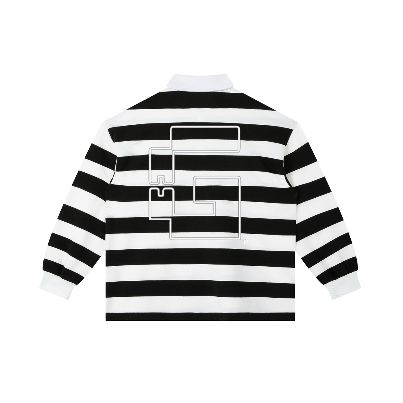 White Black Stripe Polo Shirt