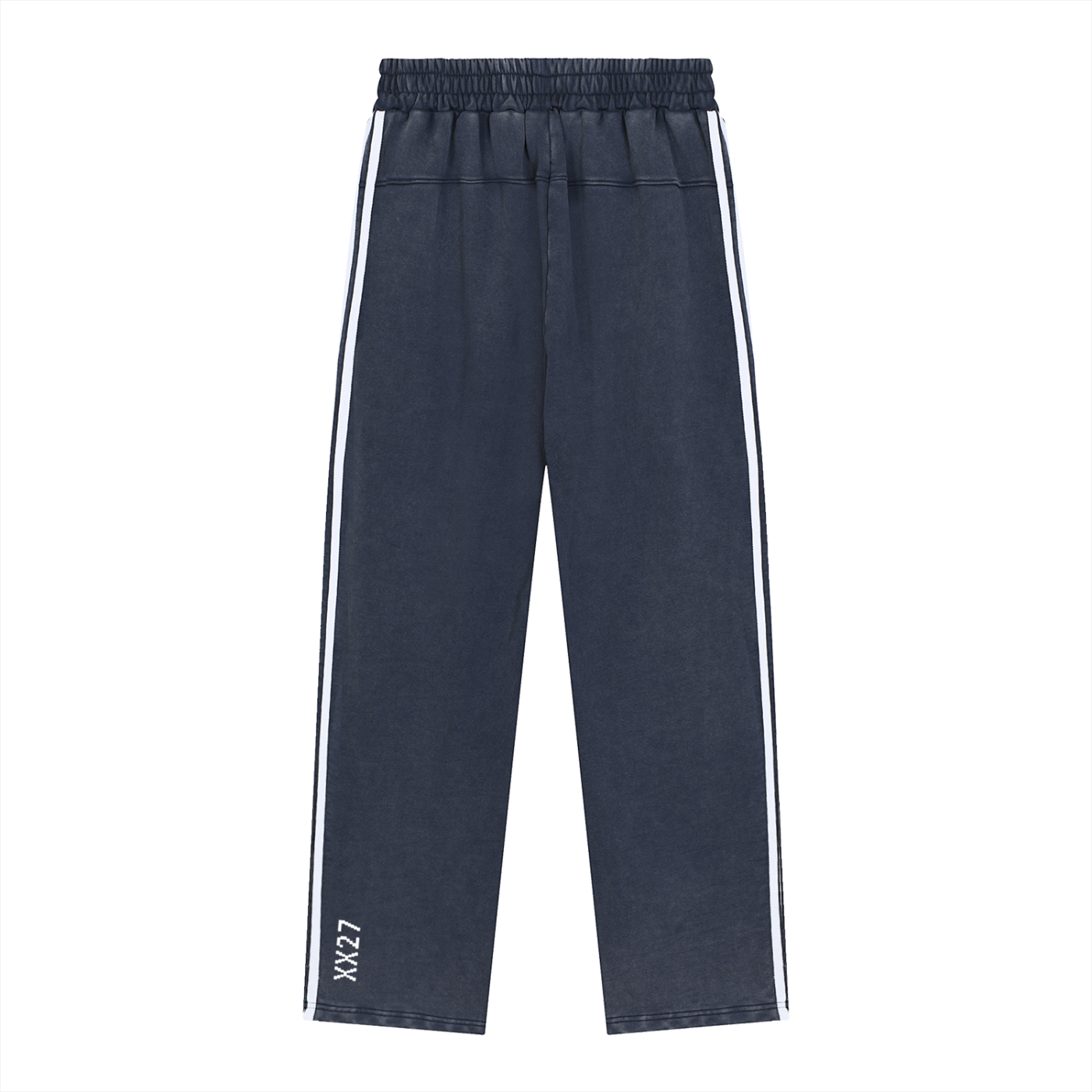 Snow‑Washed Contrast Tape Sweatpants — +G + XX Timestamp Edition