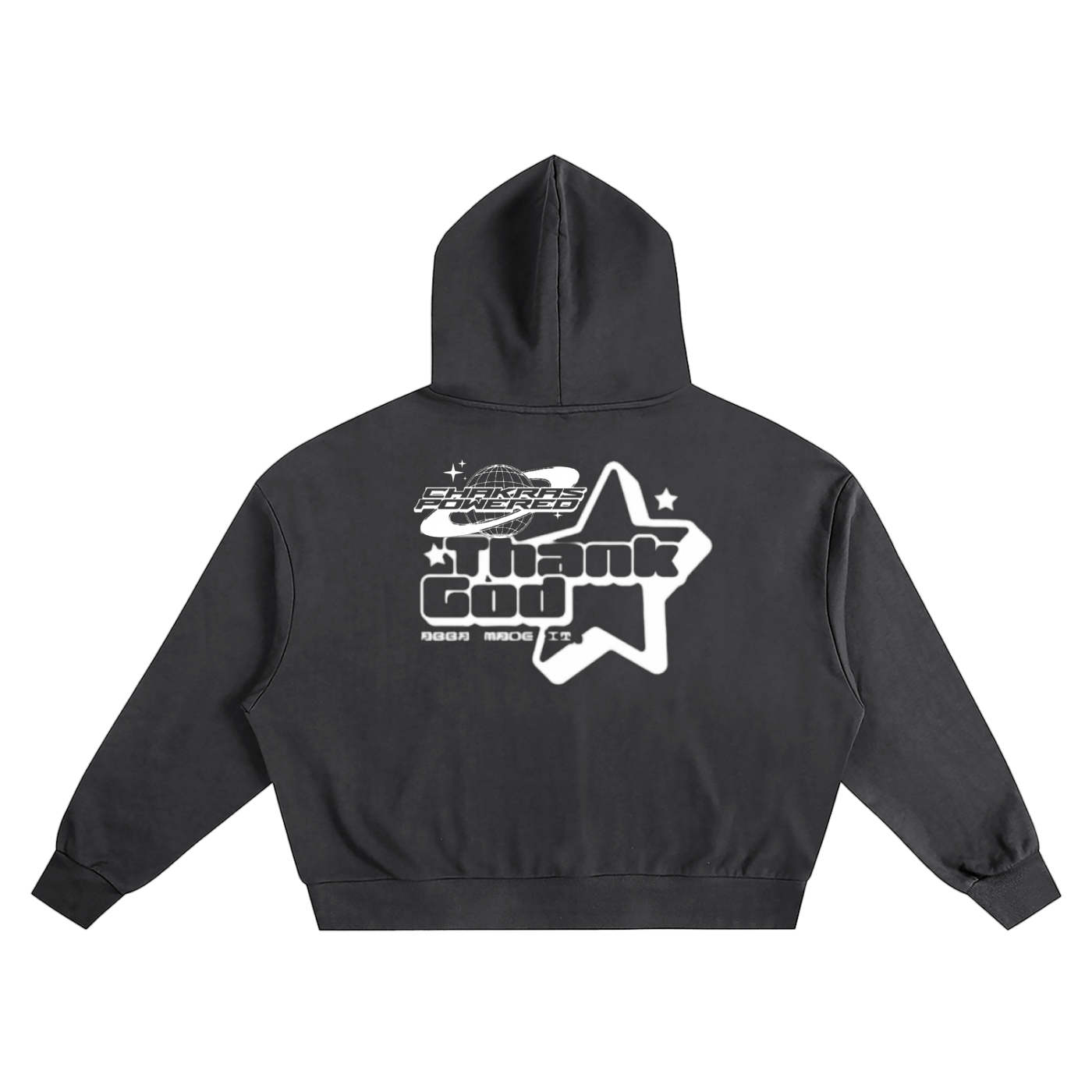 Boxy Oversized Hoodie — +G Swoop + Chakras Powered + Thank God* Edition