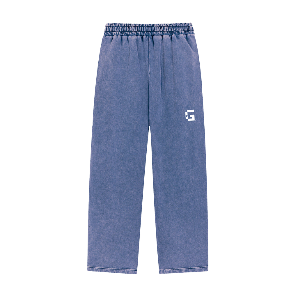 Snow‑Wash Heavyweight Sweatpants — Thank God* + +G Edition