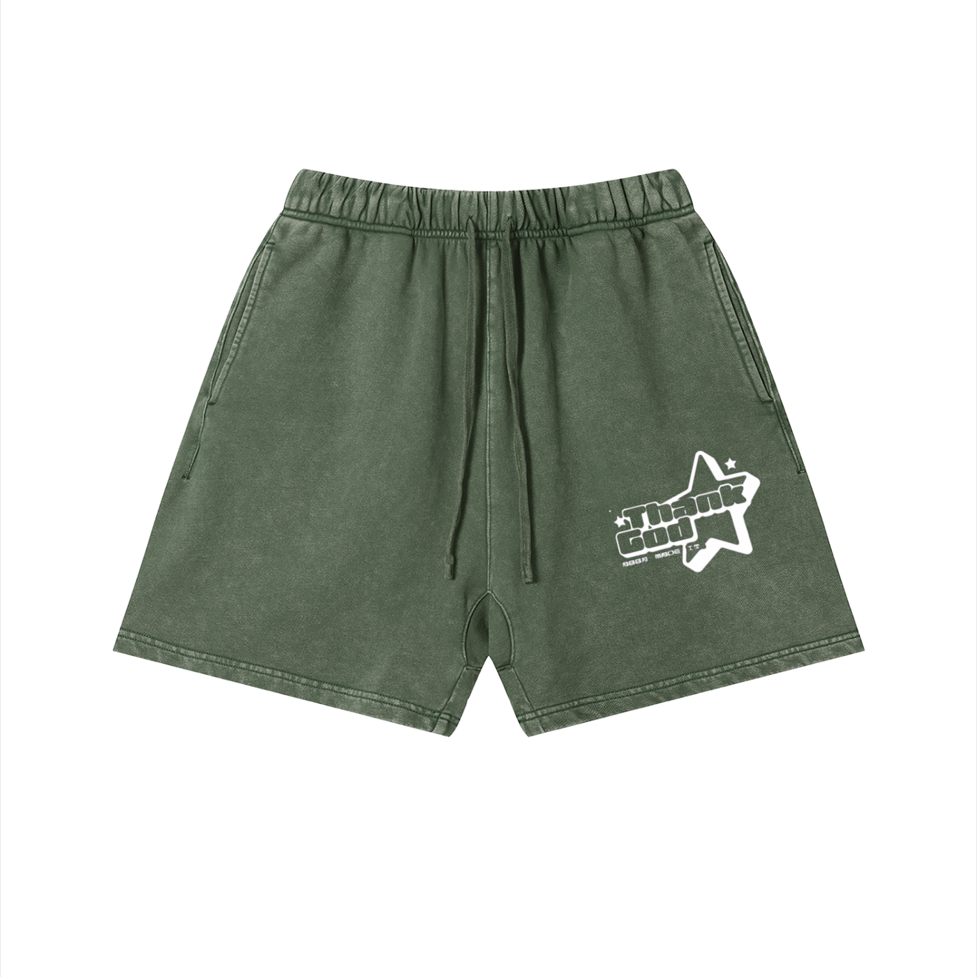Unisex Thank God* logo Cotton Shorts