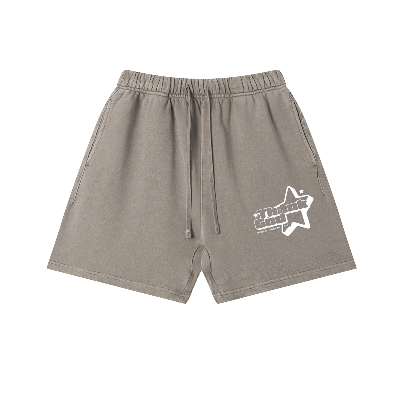 Unisex Thank God* logo Cotton Shorts