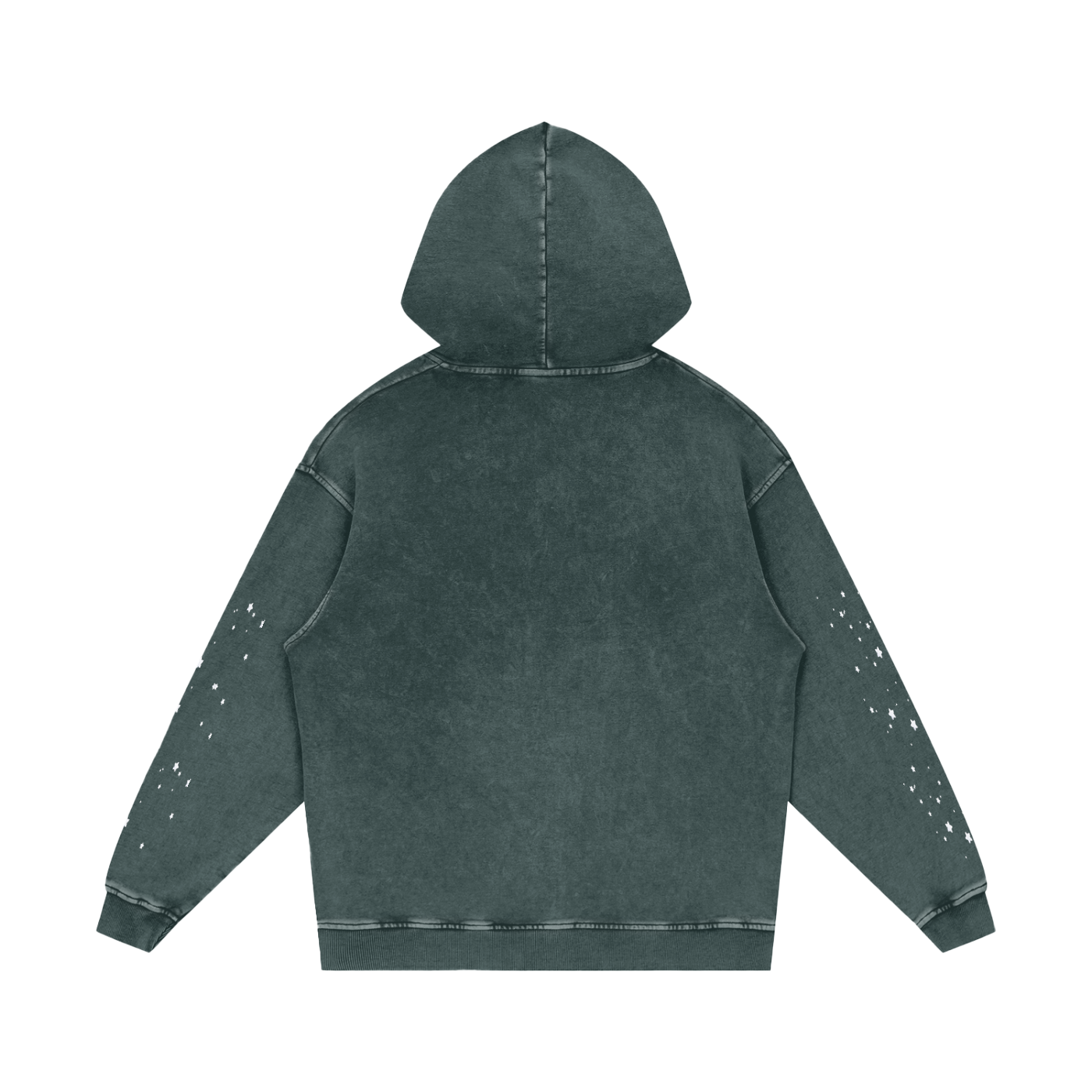 Snow‑Washed Loose Cotton Hoodie — Thank God* Edition