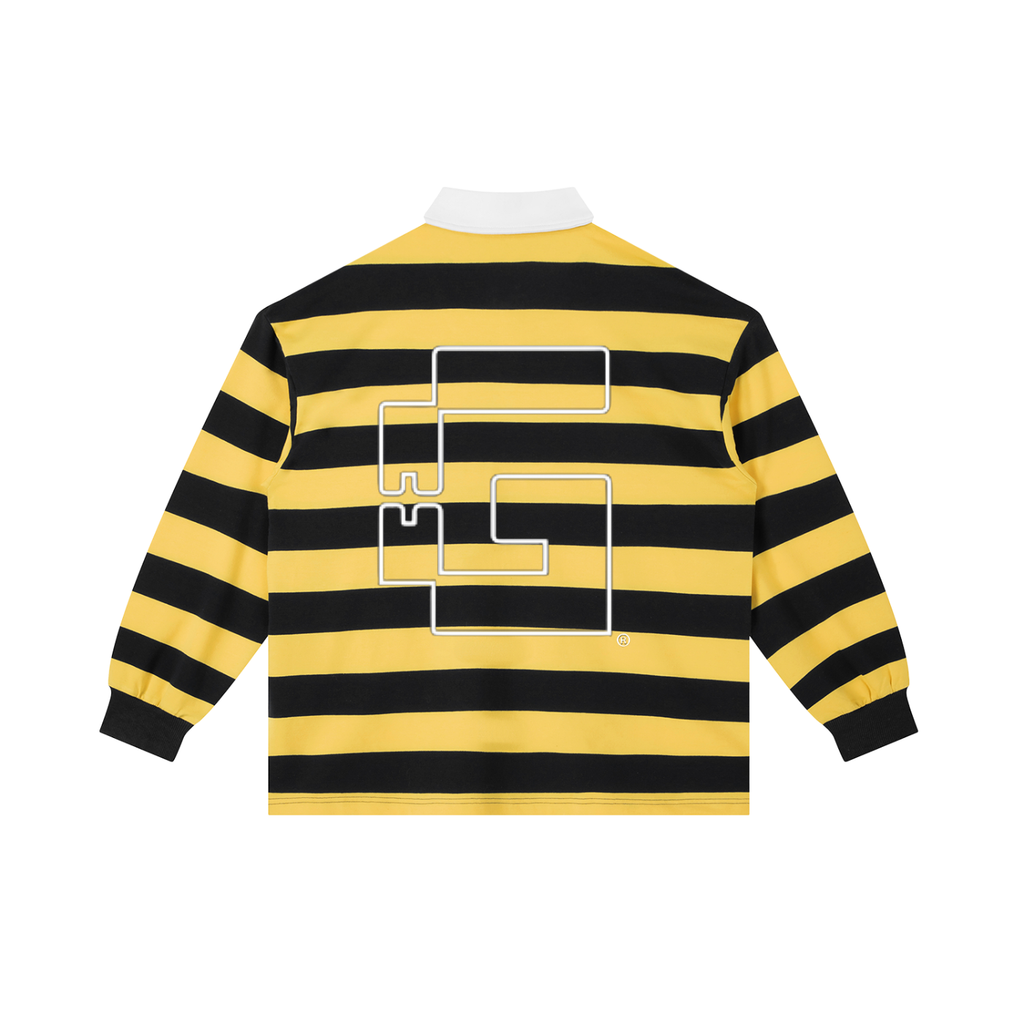 Yellow Navy Stripe Polo Shirt