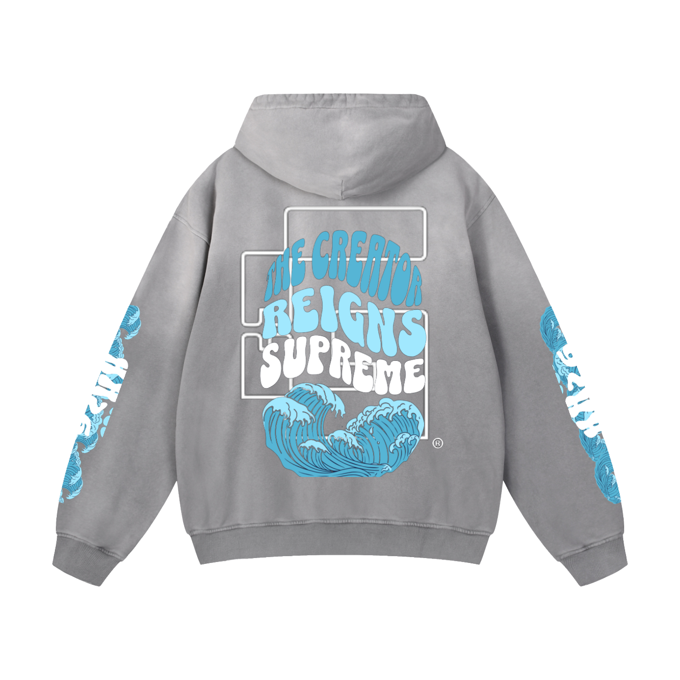 Heavyweight Sunfade Oversized Hoodie — +GAMI® Wrld Wave Edition