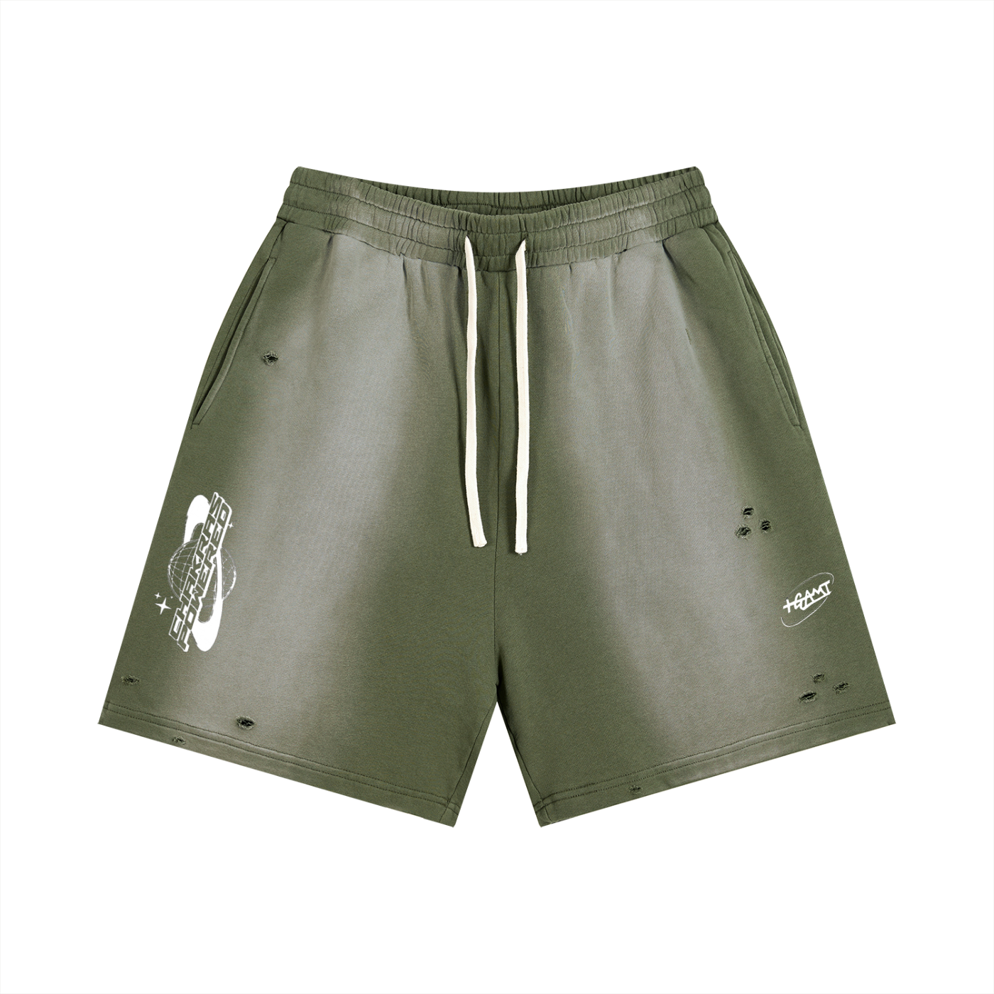 Sun Fade Distressed Shorts