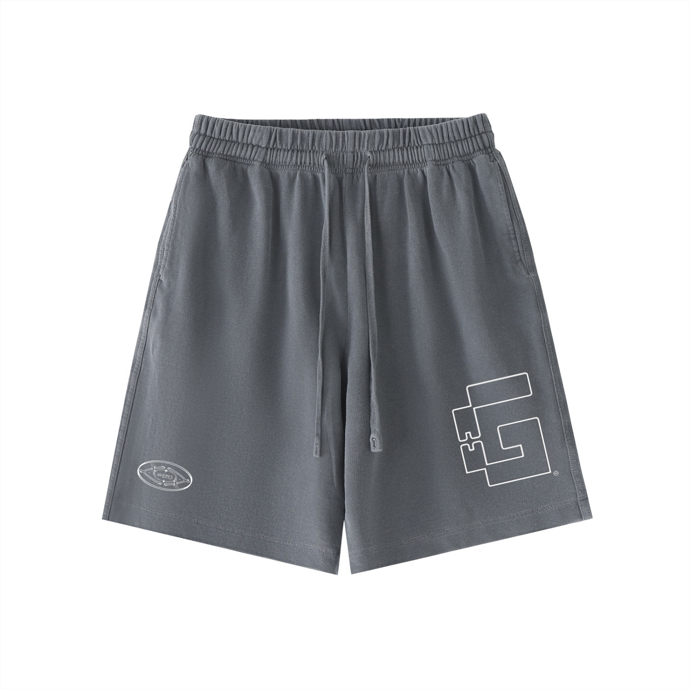 “Tri‑Stamp” Vintage Wash Sweatshorts