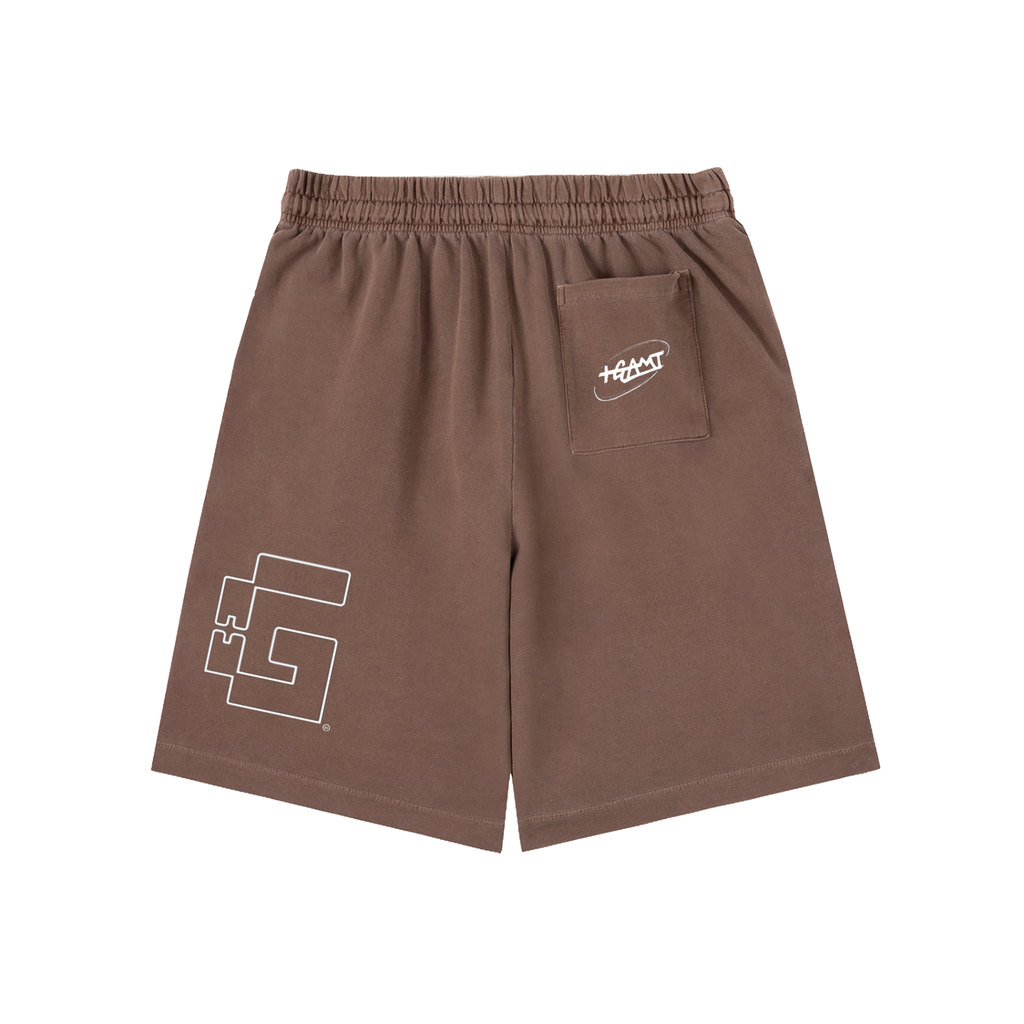 “Tri‑Stamp” Vintage Wash Sweatshorts