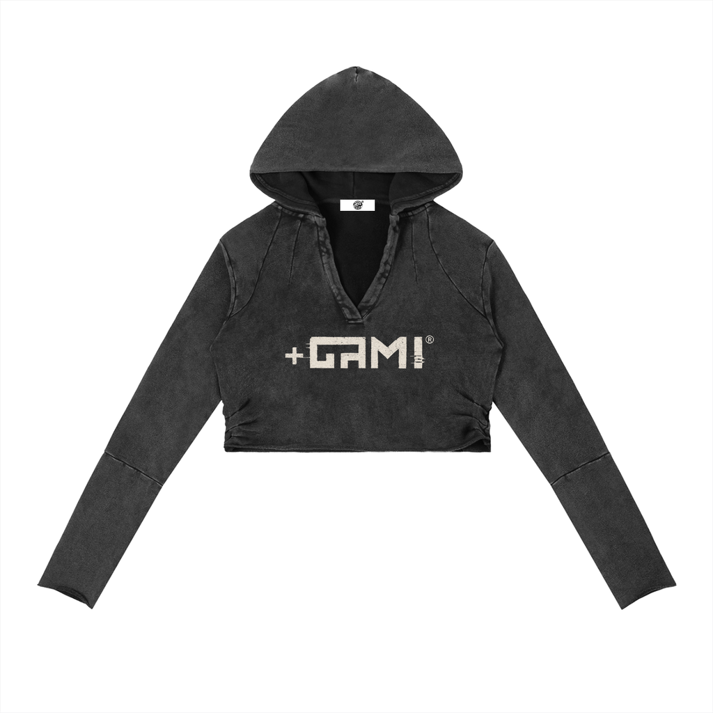 Vintage Washed Raw Edge Hoodie — High Road Glitch Identity Edition