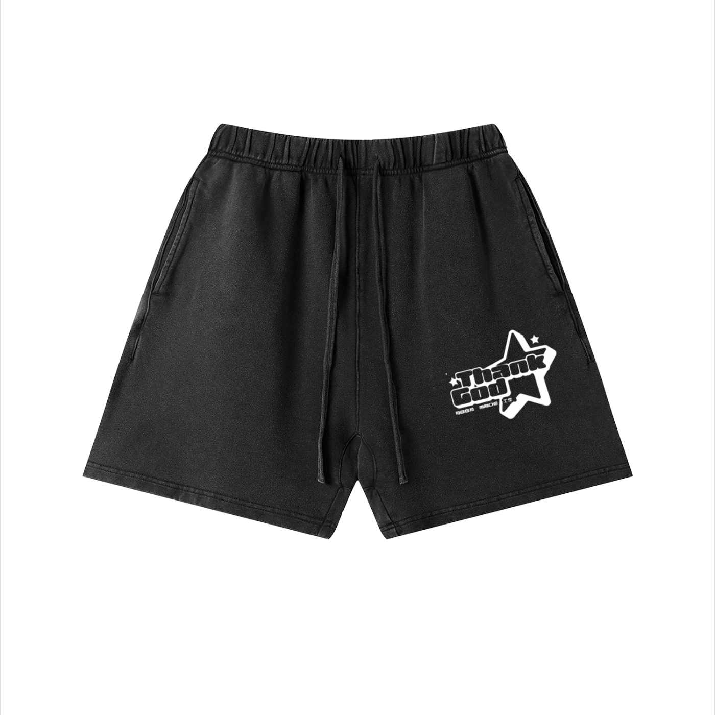 Unisex Thank God* logo Cotton Shorts