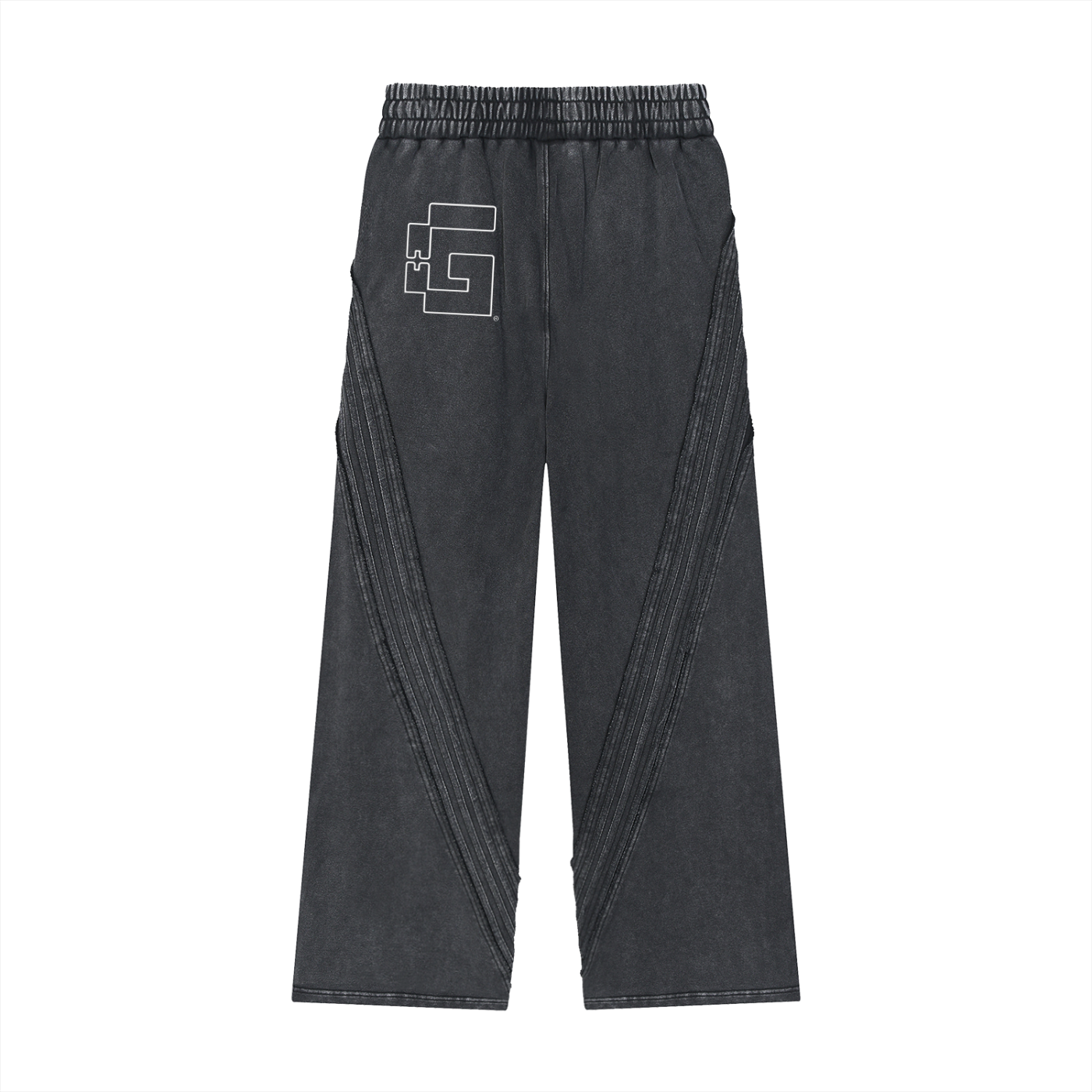Snow‑Washed Raw‑Edge Sweatpants — Broken Wishbones XX27 +G Edition