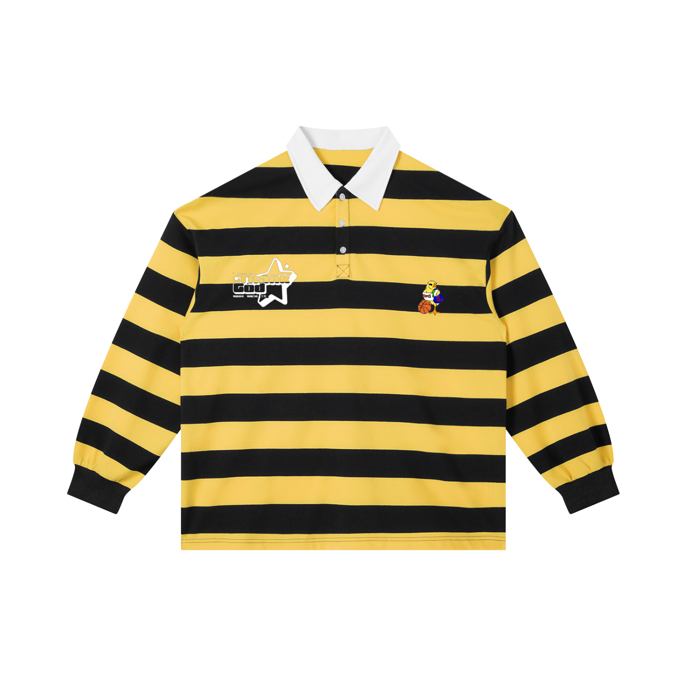 Yellow Navy Stripe Polo Shirt